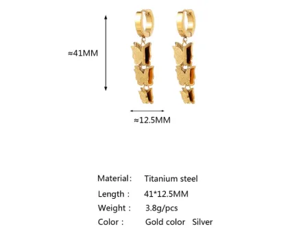 Fashion Long Tassel Frosted Gold Plated Waterproof Earrings