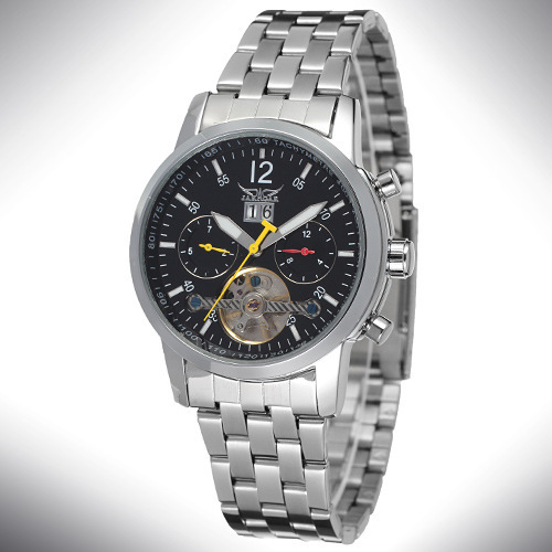 Automatic Stainless Steel Tourbillon Watch luxury