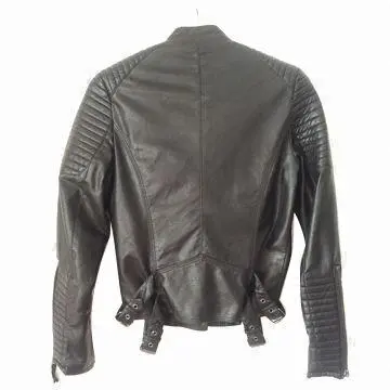 Women's leather jacket, made of 100% PU, multicolor, Zara style