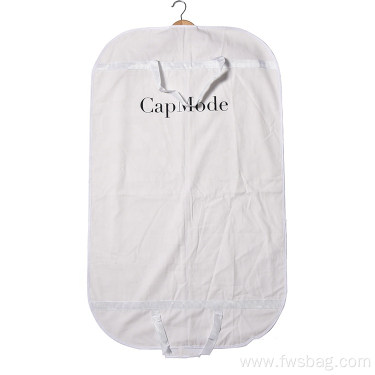 Organic cotton reusable clothing bag custom garment suit bags with handle