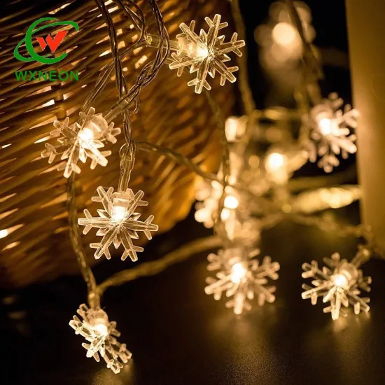 Battery Operated Snowflake Copper LED String Lights for Halloween and Christmas Decorations
