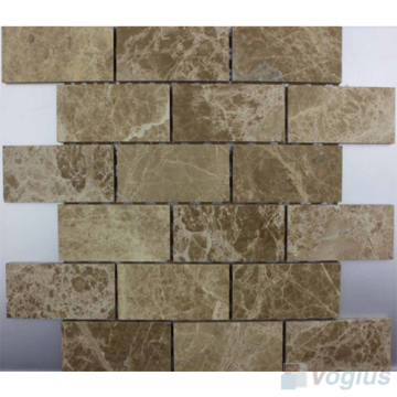 Large Brick Honed Backspalsh Marble Tile Mosaic