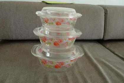 high borosilicate glass casserole