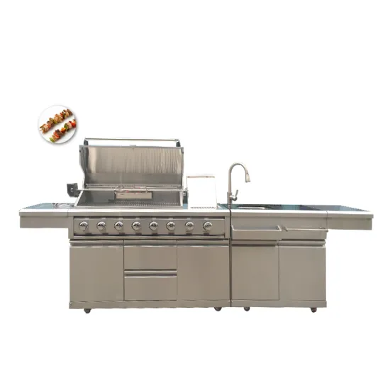 Modern Barbeque Outdoor Island Outside Kitchen Bbq Grill Set Kitchen Furniture Portable Kitchen Cabinet Sets