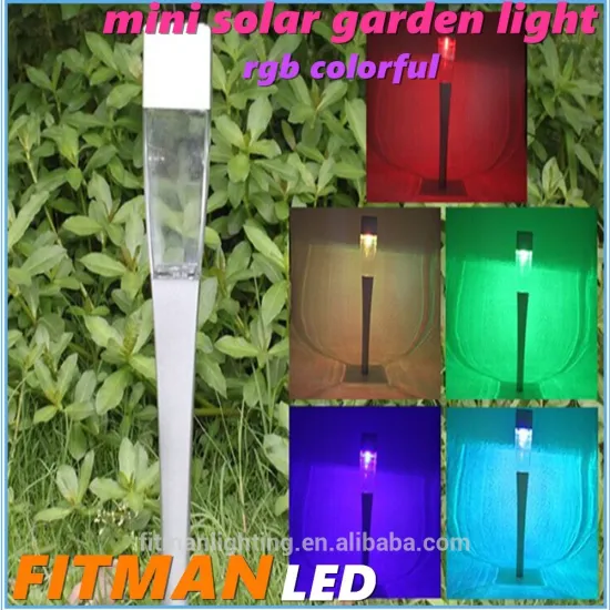 2015 new product ABS rgb colorful led solar light outdoor garden