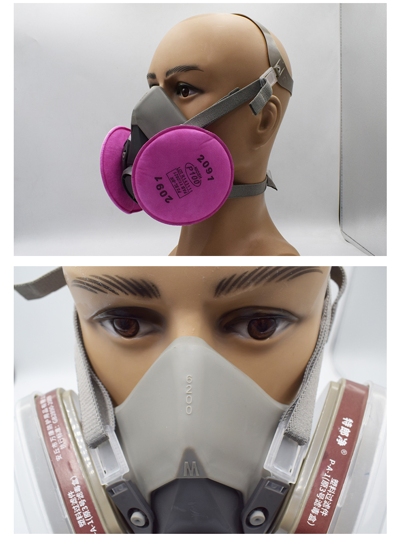 6200 double tank dust and gas half mask