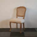 Solid Wood French Rattan Back Dining Louis Chair