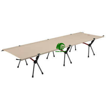 Lit de camping en aluminium portable: lit de couchage à oxford pliable et réglable