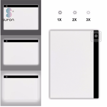 Suron Light Pad Artcraftトレースパッドが薄暗くなります