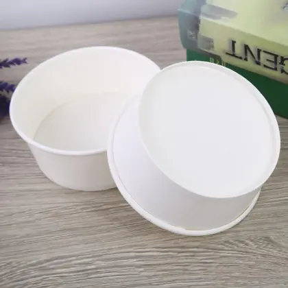 Biodegradable paper soup bowl round food container