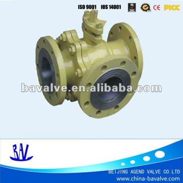 china stainles steel /flange end/3 way ball ball type valve