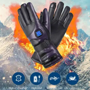 110-220V Winter Motor Sport Heated Gloves Rechargeable Electric Heated Hand Warmer Gloves For Hunting Fishing Skiing Cycling