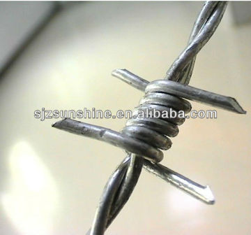electro/hot dipped galvanized double reverse twist barbed wire