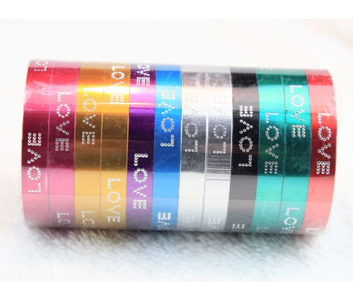 LOVE Words Aluminium Metal Bangles