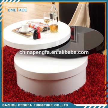 2015 New Style High Gloss Expandable Coffee Table, Round Coffee Table