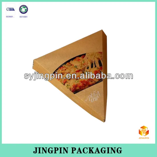 customized triangular kraft pizza packaging box