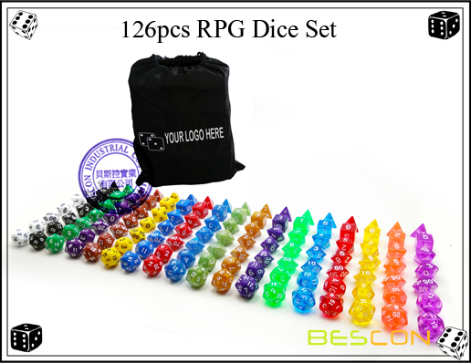 126pcs RPG Dice Set