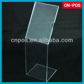 clear acrylic sign holder for showing in shopping mall