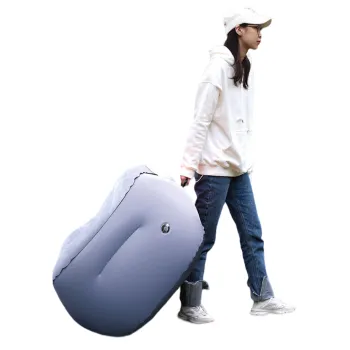 Modern PVC Inflatable Flocking Lounge Chair Sofa Bed for Living Room