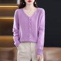 All wool knit coat for women