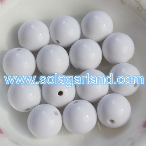 6-20MM Acrylic Opaque Round Loose Spacer Beads