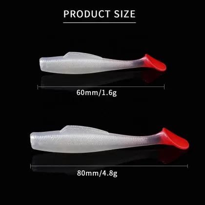 HISTOLURE Fishing Soft Bait Swim Baits 8cm 6pcs/Lot for Bass and Perch