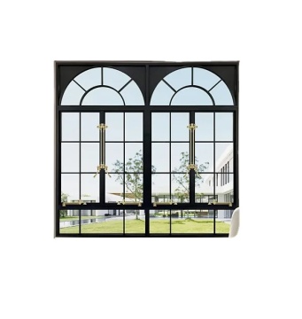 Aluminium Horizontal Broken Bridge Black Steel Frame Windows & Sliding Windows