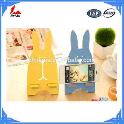 Creative Korean wooden rabbit mobile phone holders OK stand for mobile phone