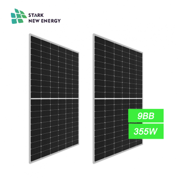 Pannello solare mono 355W9BB ad alte prestazioni su copertura