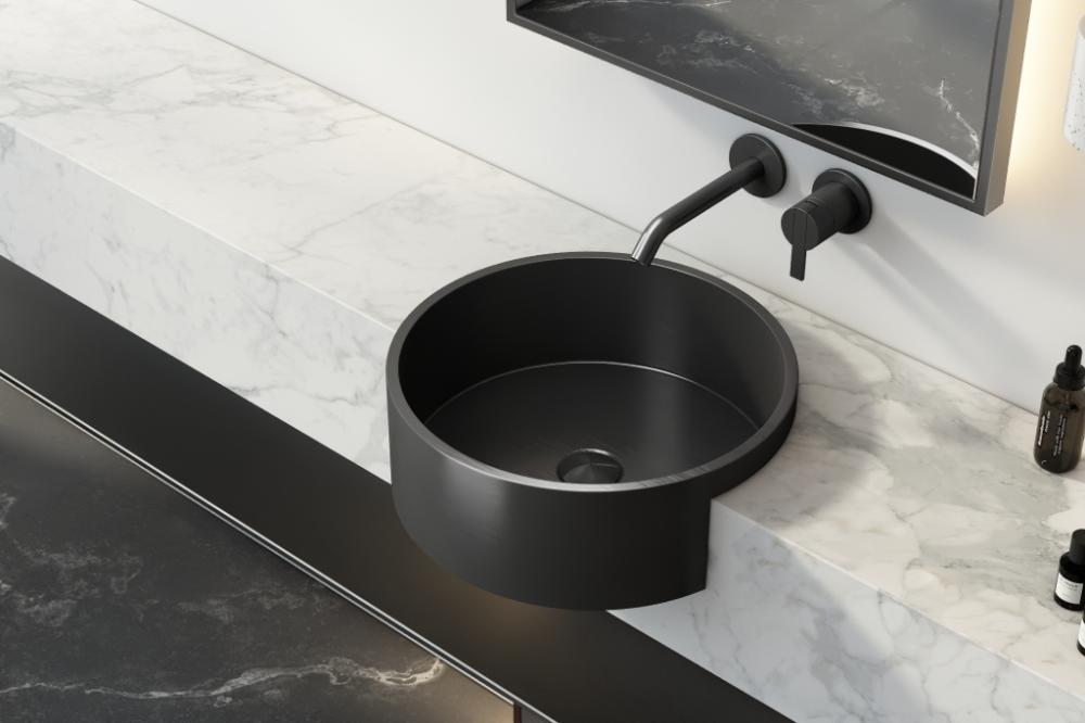 Hot 304 salle de bain moderne Matt Black Wash Basin