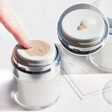 Premium Black Acrylic Airless Pump Jar for Cosmetics - New Arrival
