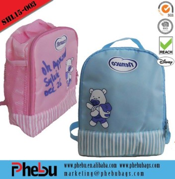 Cheap children backpack with bottle holder