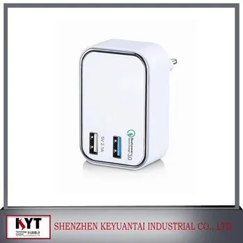 kc certification Quick Charge 3.0 23W Dual USB Wall Charger ,Travel Quick Charge 3.0 Fast Charger