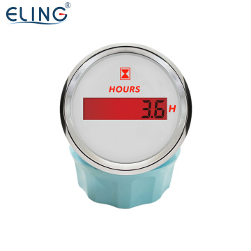 52mm Digital Hour Meter Gauge with LCD and Red Backlight for Vehicles (Car, Motorcycle, Yacht) - 12V/24V