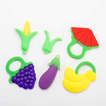 Großhandel Silicon Baby -Zahnen Spielzeug: Molar Relief und Fruchtdesign
