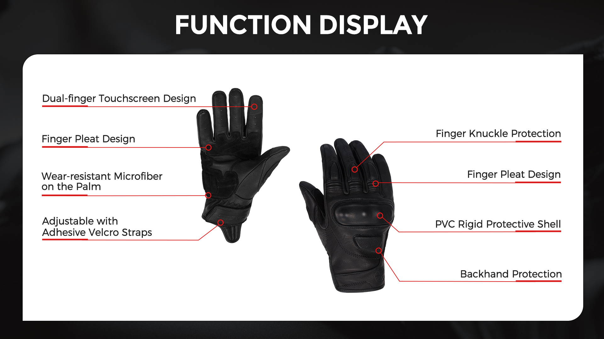 men's leather motorcycle gloves