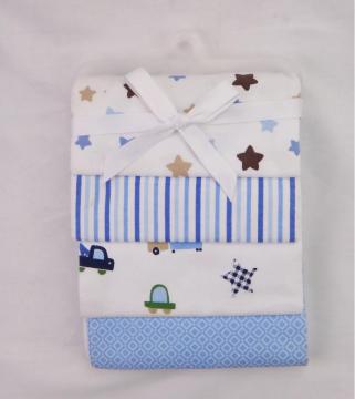 4-Pack Flannel Receiving Blankets --star and stripe theme