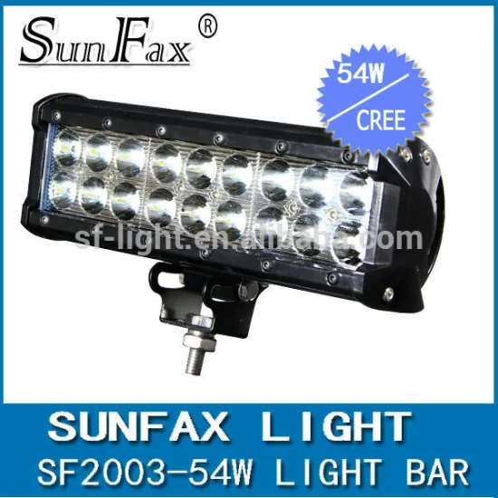 Hot sale!!! 9inch 54W double row straight C REE led light bars, led driving light bar for truck, tractor, Jeep, ATV