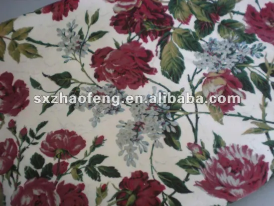 woven twill 100%cotton printed velveteen fabric for garment and home textiles