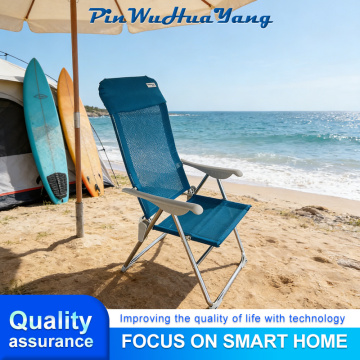 Silla de camping individual plegable para un fácil almacenamiento