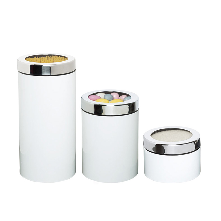 white kitchen canister set