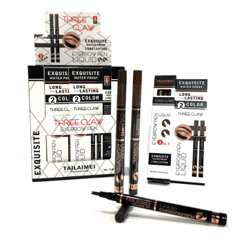 Wasserdichte lang anhaltende TLM 2 Farbe Drei Klauen -Augenbrauenstift &amp; Tattoo Pen