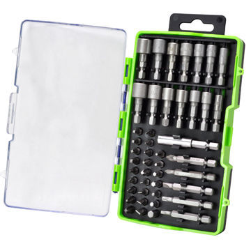 45-piece Nut Driver and Bit Set, 1-piece Magnetic Bit Holder