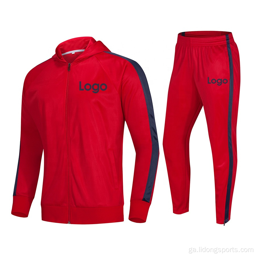 Lógó saincheaptha ag rith Mens Mens Polyester Sports Frucksuit