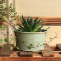 Ironwork flower arrangement bucket with two ears