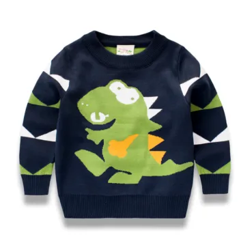 2022 Dinosaur Kids Wool Knit Pullover Boys Sweaters: Latest Design in Kids' Fashion
