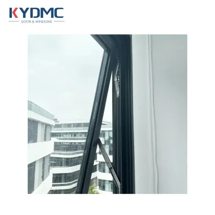 Hurricane-Proof Double Glass Awning Windows with Louvres in Miami