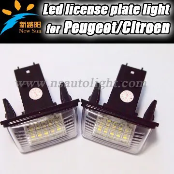 Newsun led license plate lamp,no error peugeot led number plate light
