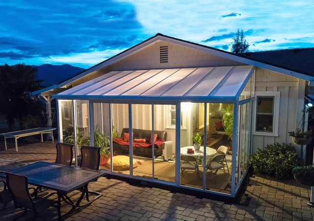 Free Standing Glass Aluminium Sunroom For Villa