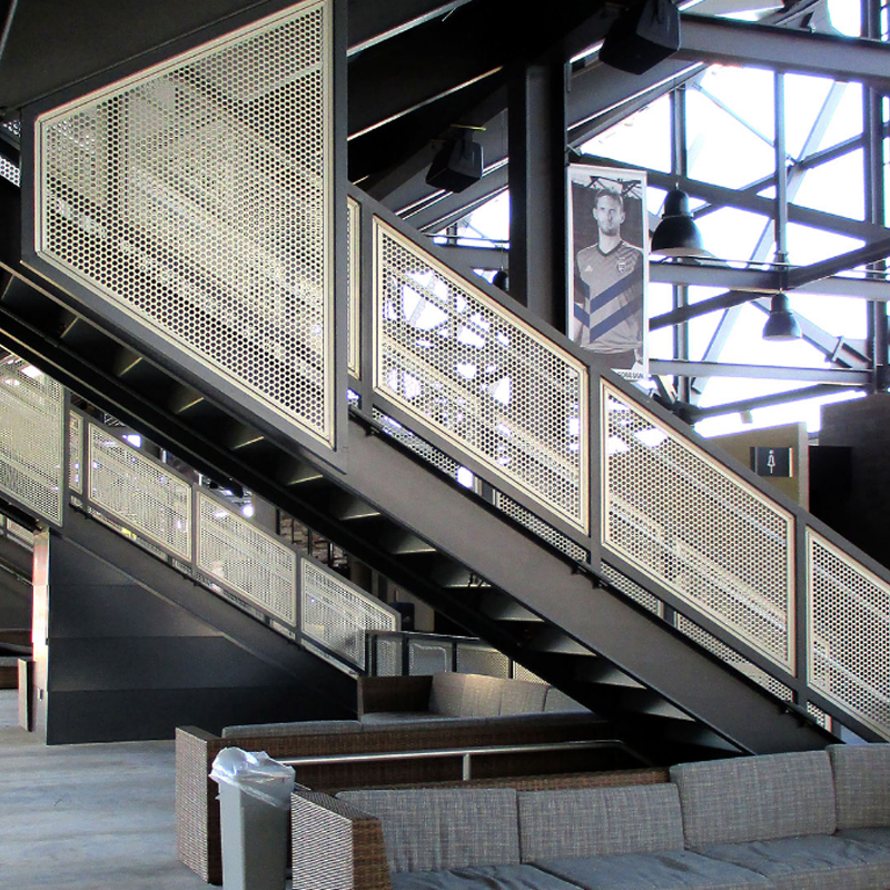 perforated metal balustrade